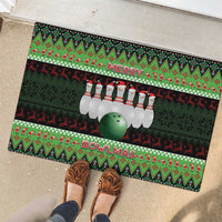 Bowling Christmas Rubber Doormat Merry Bowlmas - Wonder Print Shop