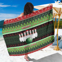 Bowling Christmas Sarong Merry Bowlmas - Wonder Print Shop