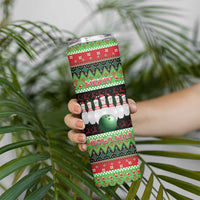 Bowling Christmas Skinny Tumbler Merry Bowlmas - Wonder Print Shop