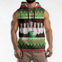 Bowling Christmas Sleeveless Hoodie Merry Bowlmas - Wonder Print Shop