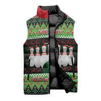 Bowling Christmas Sleeveless Puffer Jacket Merry Bowlmas - Wonder Print Shop