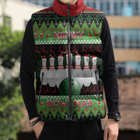 Bowling Christmas Sleeveless Puffer Jacket Merry Bowlmas - Wonder Print Shop