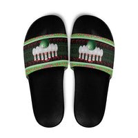 Bowling Christmas Slide Sandals Merry Bowlmas - Wonder Print Shop