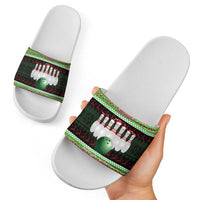 Bowling Christmas Slide Sandals Merry Bowlmas - Wonder Print Shop