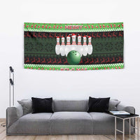 Bowling Christmas Tapestry Merry Bowlmas - Wonder Print Shop