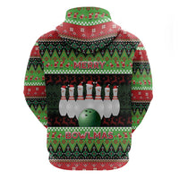 Bowling Christmas Zip Hoodie Merry Bowlmas - Wonder Print Shop