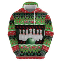 Bowling Christmas Zip Hoodie Merry Bowlmas - Wonder Print Shop