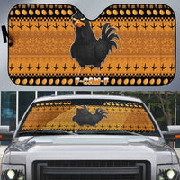 Chicken Christmas Auto Sun Shade F Caw F - Wonder Print Shop