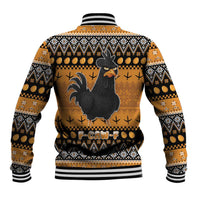 Chicken Christmas Baseball Jacket F Caw F - Wonder Print Shop