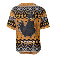 Chicken Christmas Baseball Jersey F Caw F - Wonder Print Shop