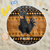 Chicken Christmas Beach Blanket F Caw F - Wonder Print Shop