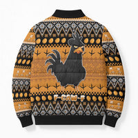 Chicken Christmas Bomber Puffer Jacket F Caw F - Wonder Print Shop