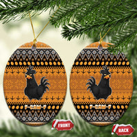 Chicken Christmas Ceramic Ornament F Caw F - Wonder Print Shop