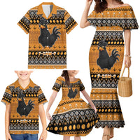 Chicken Christmas Family Matching Mermaid Dress and Hawaiian Shirt F Caw F - Wonder Print Shop