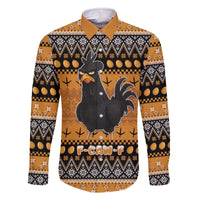 Chicken Christmas Family Matching Off The Shoulder Long Sleeve Dress and Hawaiian Shirt F Caw F - Wonder Print Shop