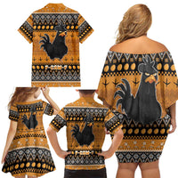 Chicken Christmas Family Matching Off Shoulder Short Dress and Hawaiian Shirt F Caw F - Wonder Print Shop