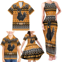 Chicken Christmas Family Matching Tank Maxi Dress and Hawaiian Shirt F Caw F - Wonder Print Shop