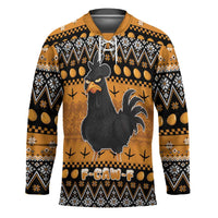 Chicken Christmas Hockey Jersey F Caw F - Wonder Print Shop