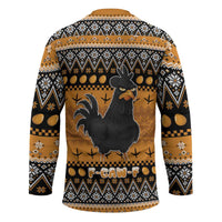 Chicken Christmas Hockey Jersey F Caw F - Wonder Print Shop