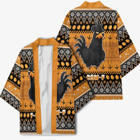 Chicken Christmas Kimono F Caw F - Wonder Print Shop