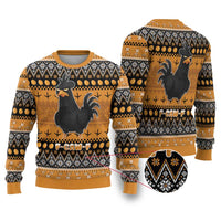 Chicken Christmas Ugly Christmas Sweater F Caw F - Wonder Print Shop