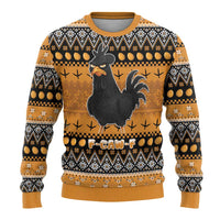 Chicken Christmas Ugly Christmas Sweater F Caw F - Wonder Print Shop