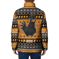 Chicken Christmas Padded Jacket F Caw F - Wonder Print Shop