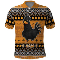 Chicken Christmas Polo Shirt F Caw F - Wonder Print Shop