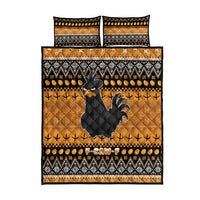 Chicken Christmas Quilt Bed Set F Caw F - Wonder Print Shop