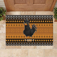 Chicken Christmas Rubber Doormat F Caw F - Wonder Print Shop