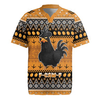 Chicken Christmas Rugby Jersey F Caw F - Wonder Print Shop