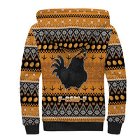 Chicken Christmas Sherpa Hoodie F Caw F - Wonder Print Shop