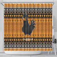 Chicken Christmas Shower Curtain F Caw F - Wonder Print Shop