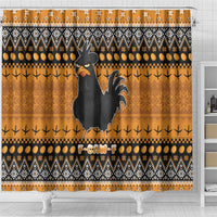 Chicken Christmas Shower Curtain F Caw F - Wonder Print Shop