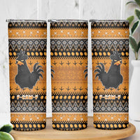 Chicken Christmas Skinny Tumbler F Caw F - Wonder Print Shop