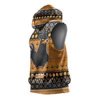 Chicken Christmas Sleeveless Hoodie F Caw F - Wonder Print Shop