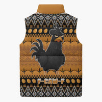 Chicken Christmas Sleeveless Puffer Jacket F Caw F - Wonder Print Shop