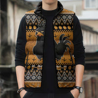 Chicken Christmas Sleeveless Puffer Jacket F Caw F - Wonder Print Shop