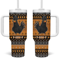 Chicken Christmas Tumbler With Handle F Caw F - Wonder Print Shop