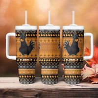 Chicken Christmas Tumbler With Handle F Caw F - Wonder Print Shop