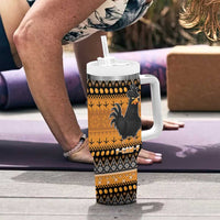 Chicken Christmas Tumbler With Handle F Caw F - Wonder Print Shop