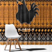 Chicken Christmas Window Curtain F Caw F - Wonder Print Shop
