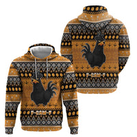 Chicken Christmas Zip Hoodie F Caw F - Wonder Print Shop