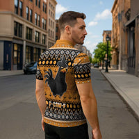 Chicken Christmas Zipper Polo Shirt F Caw F - Wonder Print Shop