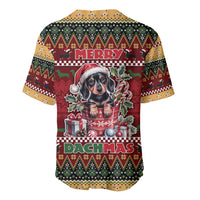Dachshund Christmas Baseball Jersey Merry Dachmas - Wonder Print Shop