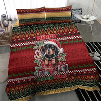 Dachshund Christmas Bedding Set Merry Dachmas - Wonder Print Shop