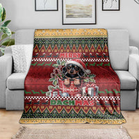Dachshund Christmas Blanket Merry Dachmas - Wonder Print Shop
