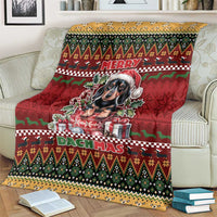 Dachshund Christmas Blanket Merry Dachmas - Wonder Print Shop