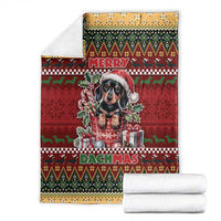 Dachshund Christmas Blanket Merry Dachmas - Wonder Print Shop