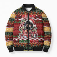 Dachshund Christmas Bomber Puffer Jacket Merry Dachmas - Wonder Print Shop